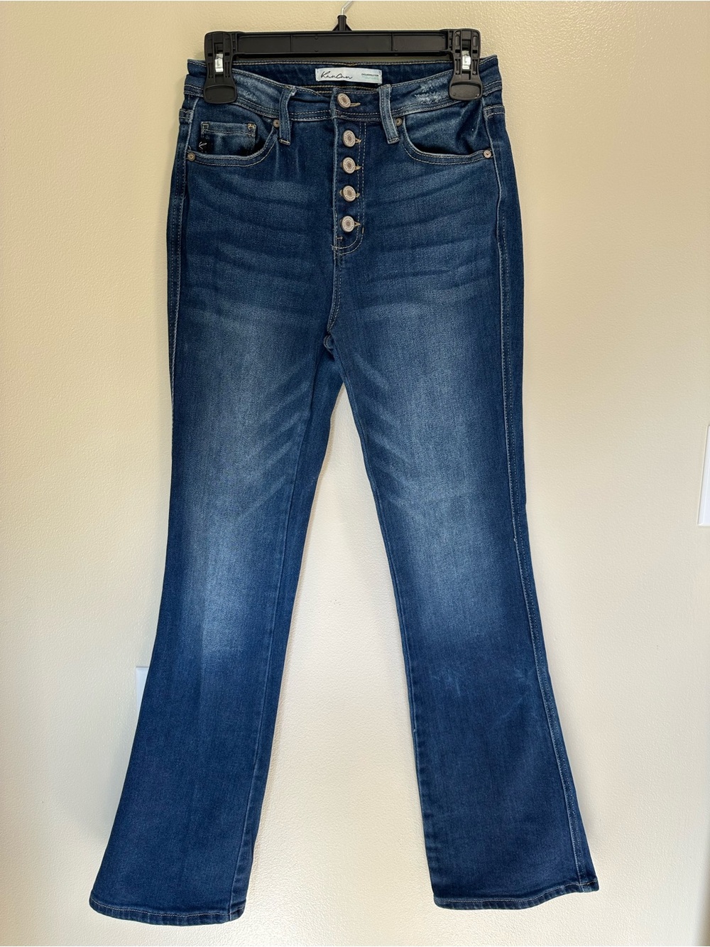 KanCan Women’s High Rise Button Fly Bootcut Jeans